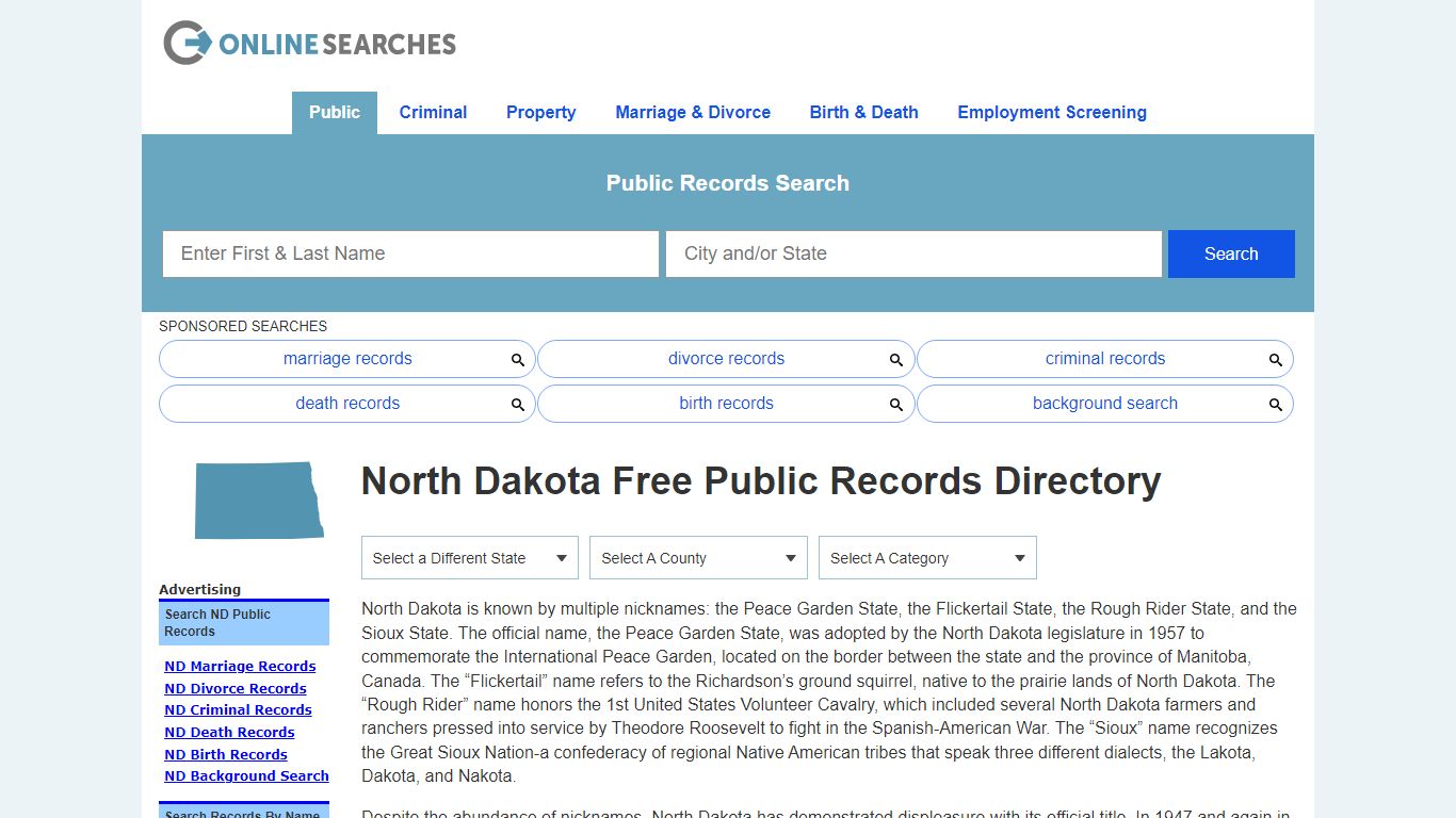 North Dakota Public Records Directory & Official Documents ...
